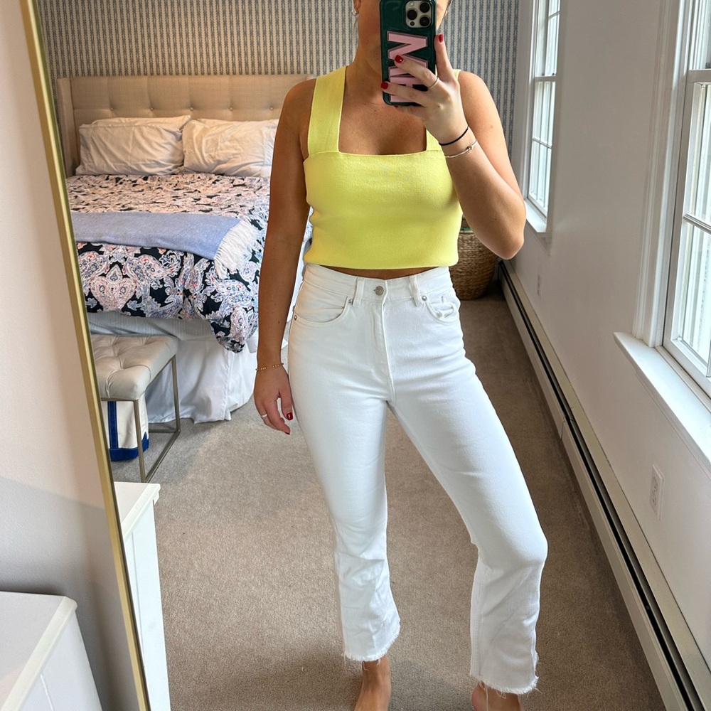 Zara crop flare jeans